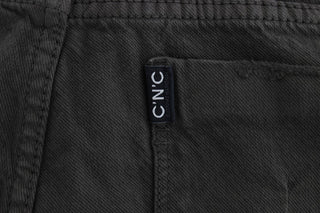 Jeans de mezcla de algodón verde de corte ajustado