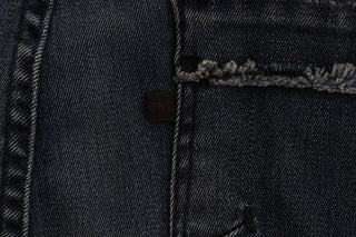 Jeans de mezcla de algodón azul de corte ajustado