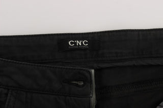 Schwarze Capri-Jeans aus Baumwolle