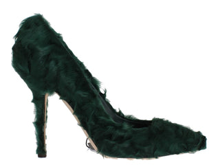 Zapatos de piel de cordero Xiangao verdes