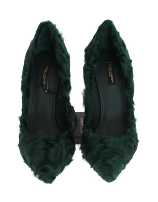 Zapatos de piel de cordero Xiangao verdes
