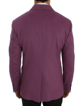 Blazer ajustado de cachemira púrpura