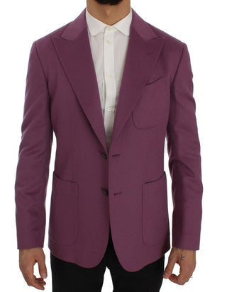 Blazer ajustado de cachemira púrpura
