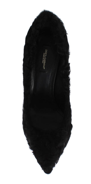 Zapatos de piel de cordero Xiangao negros