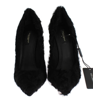 Zapatos de piel de cordero Xiangao negros