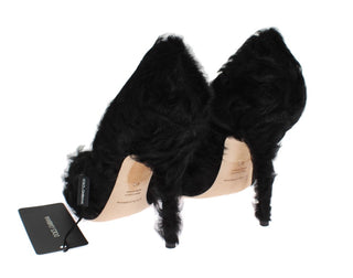 Zapatos de piel de cordero Xiangao negros