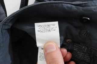Jeans de mezcla de algodón azul de tiro alto y corte ajustado