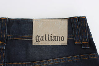 Blue Wash Cotton Blend Boyfriend Fit Jeans