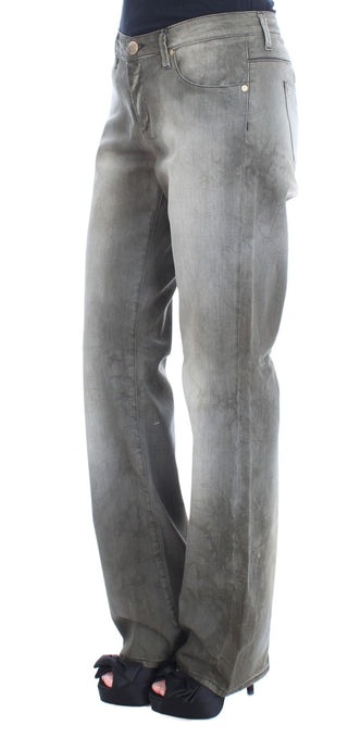 Graue Boyfriend-Jeans aus Baumwollmischung mit lockerer Passform