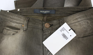 Graue Boyfriend-Jeans aus Baumwollmischung mit lockerer Passform
