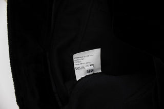 Pantalones de algodón de terciopelo negro de piernas rectas