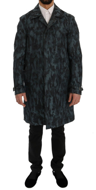 Blauer Camouflage Trench Trench