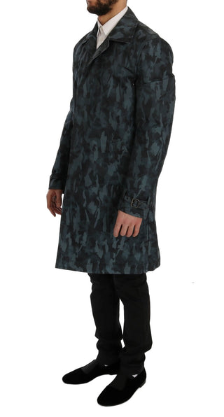Blauer Camouflage Trench Trench