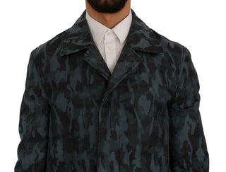 Blauer Camouflage Trench Trench