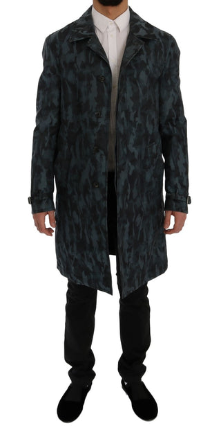 Blauer Camouflage Trench Trench
