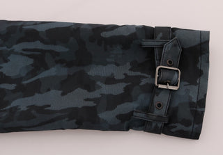 Blauer Camouflage Trench Trench