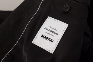 Schwarzer Polyester-Zweiteiler, festlicher Anzug „MARTINI“