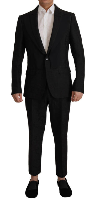 Schwarzer Polyester-Zweiteiler, festlicher Anzug „MARTINI“