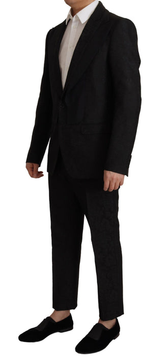 Schwarzer Polyester-Zweiteiler, festlicher Anzug „MARTINI“