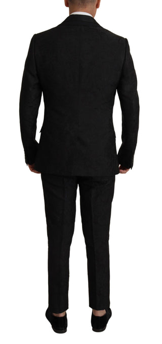 Schwarzer Polyester-Zweiteiler, festlicher Anzug „MARTINI“