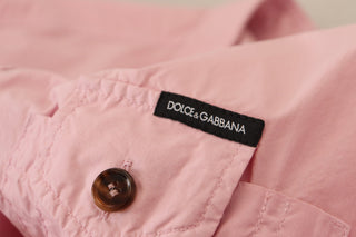 Rosa lässiges Button-Down-Langarmhemd