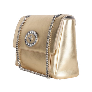 Blumarine Gold Ledertaschen Umhängetasche Damen