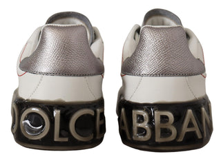 Weiße Leder-Sneaker für Damen mit Logo Portofino