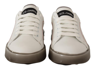 Weiße Leder-Sneaker für Damen mit Logo Portofino