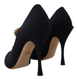 Schwarze Socken Stretch Crystal Pumps