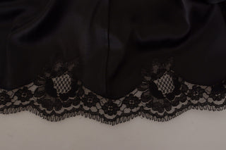Black Leopard A-line Knee Length Dress