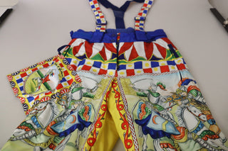 Pantalones estampados multicolor con diseño de nieve
