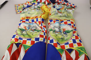 Pantalones estampados multicolor con diseño de nieve
