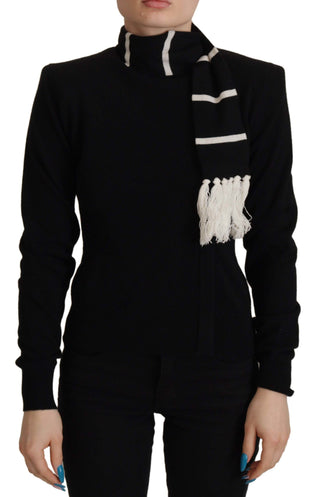 Schwarzer Kaschmir-Rollkragenpullover