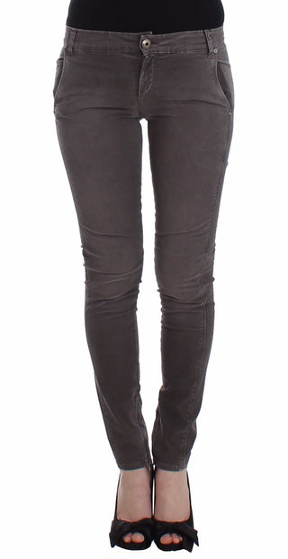 Graue Slim Jeans Denim Hose Skinny Leg Stretch