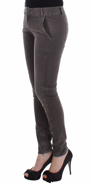 Graue Slim Jeans Denim Hose Skinny Leg Stretch