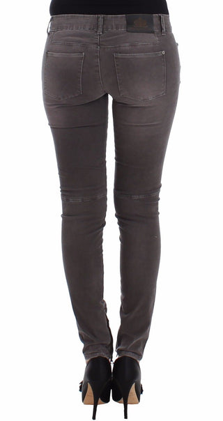 Graue Slim Jeans Denim Hose Skinny Leg Stretch