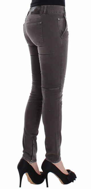 Graue Slim Jeans Denim Hose Skinny Leg Stretch