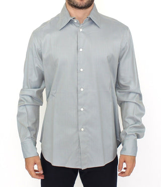 Graues Baumwoll-Langarmshirt Casual