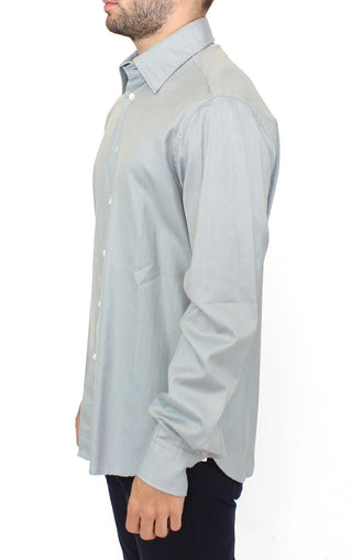 Graues Baumwoll-Langarmshirt Casual