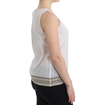 Weißes Top Bluse Tanktop Ärmellos