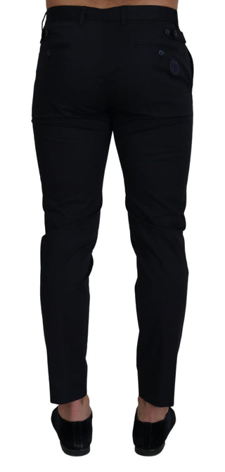 Blaue Stretch-Baumwoll-Chino-Hose Slim Fit