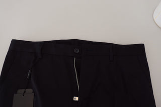 Blaue Stretch-Baumwoll-Chino-Hose Slim Fit