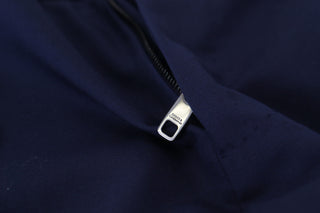 Blaue Leinen-Baumwoll-Slim-Hose Chinos