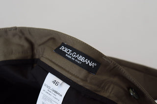 Grüne Chinos Baumwolle Freizeit-Shorts