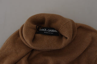 Beiger Kaschmir-Rollkragenpullover