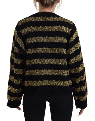Black Gold D&G Kaschmirpullover mit Kristallen