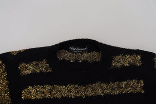 Black Gold D&G Kaschmirpullover mit Kristallen