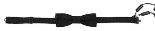 Schwarze Muster Seidenfliege mit verstellbarem Halsband