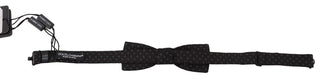 Schwarze Muster Seidenfliege mit verstellbarem Halsband