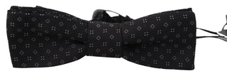 Schwarze Muster Seidenfliege mit verstellbarem Halsband